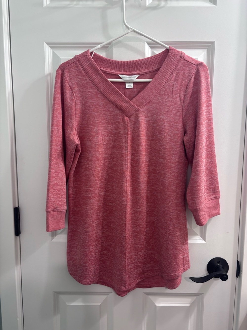 Women's Christopher & Banks V-neck Tunic Top Size Small Pink